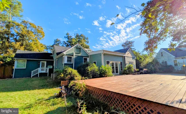 a view of a wooden door