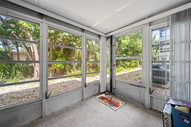 a view of a garden with pathway