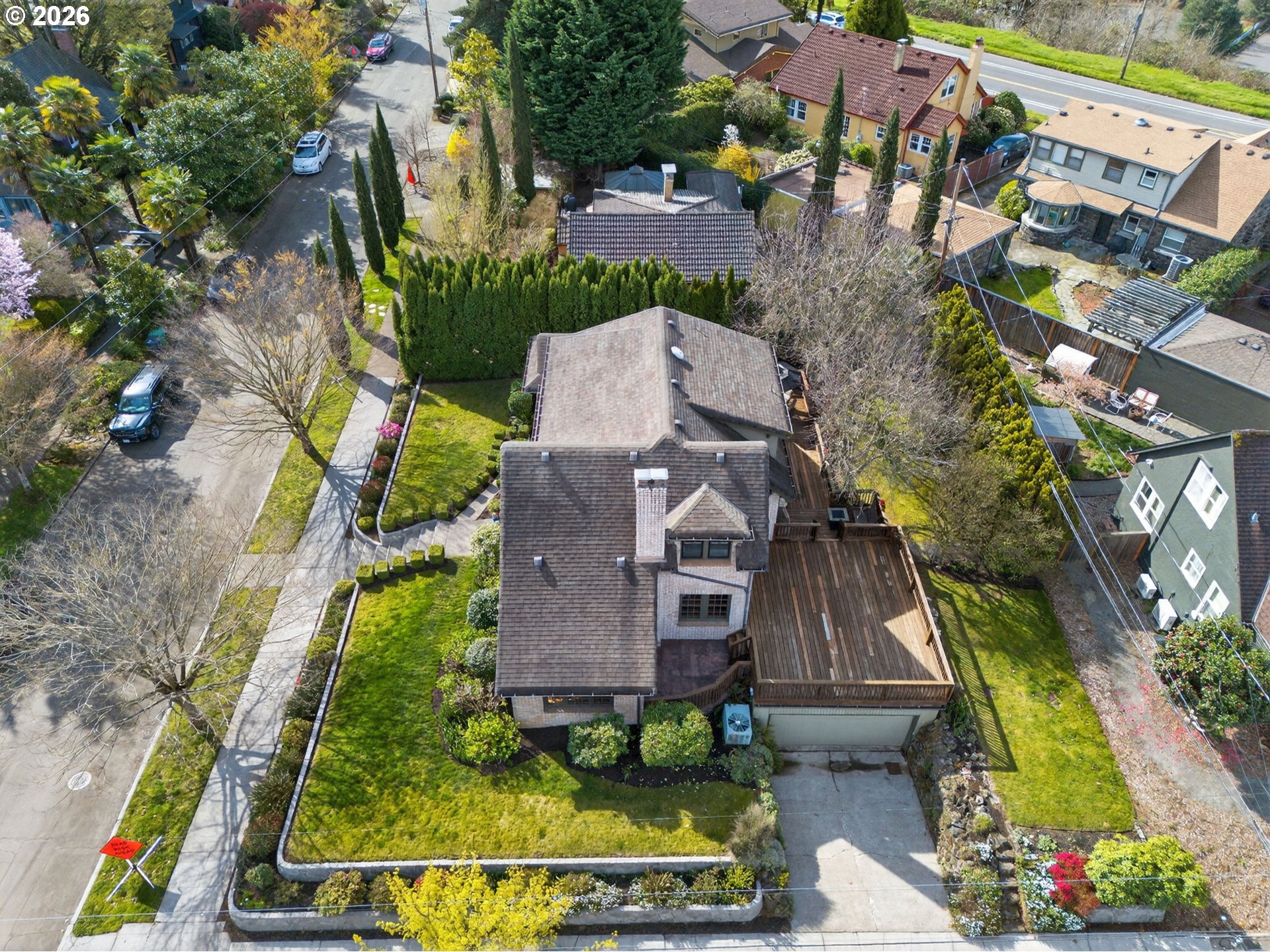 6971 North Vincent Avenue Portland, OR 97217 - Photo 42 of 48 an aerial view of a house with a yard and a large tree