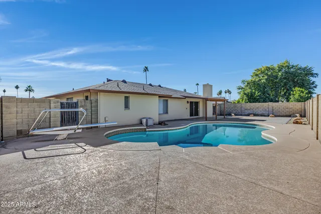 a view of a house with a patio