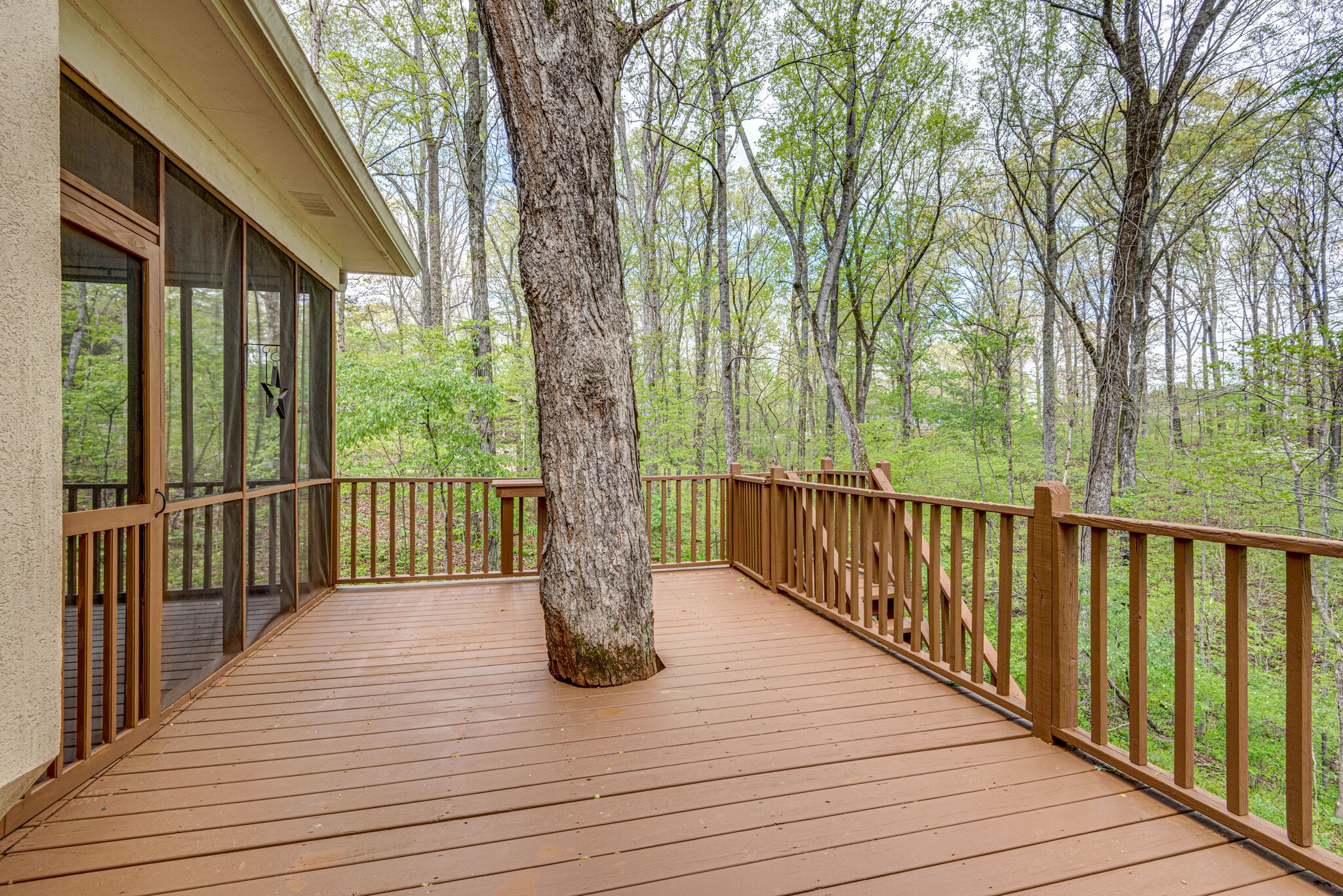 215 Brown Owl Road Fairview, TN 37062 - Photo 21 of 25 a balcony with wooden floor and fence next to a yard