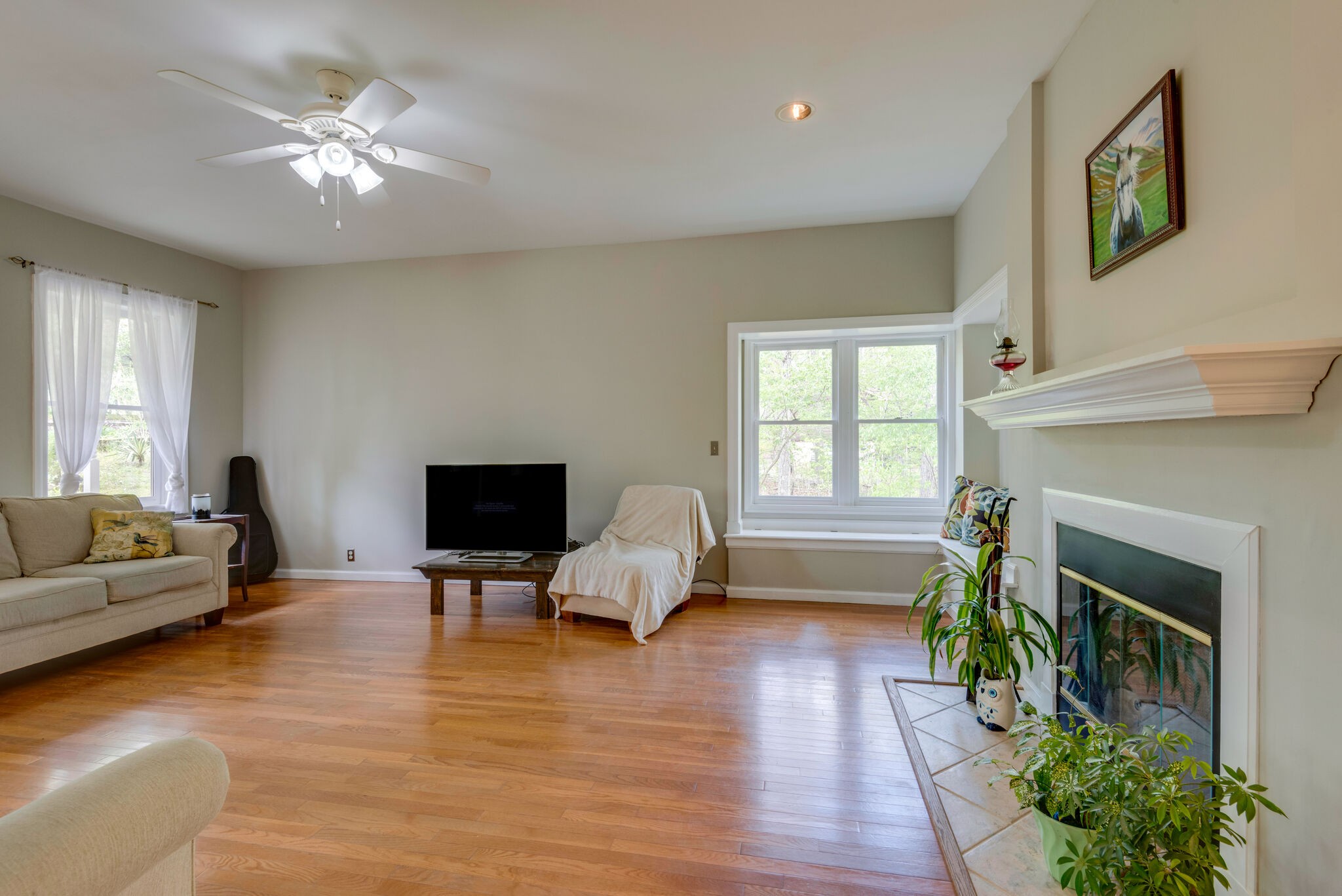 215 Brown Owl Road Fairview, TN 37062 - Photo 5 of 25 a living room with furniture and a fireplace