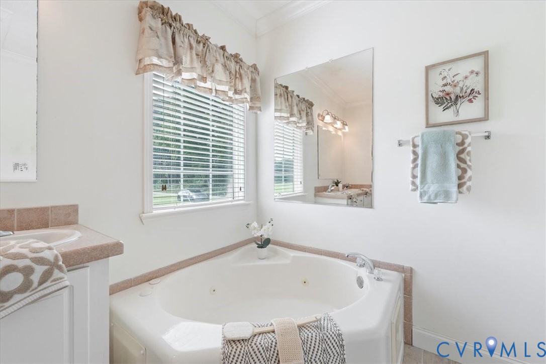 28231 Lewis Moore Road Ruther Glen, VA 22546 - Photo 33 of 50 a bath tub sitting in a bathroom next to a window