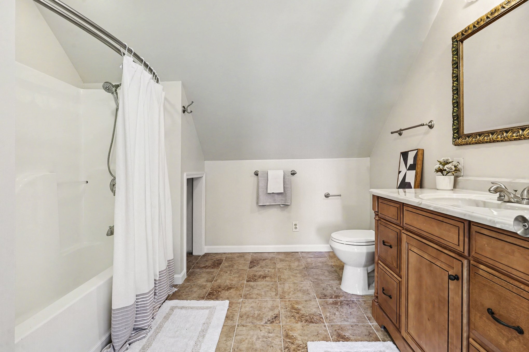 863 Rock Springs Road Castalian Springs, TN 37031 - Photo 26 of 36 a bathroom with a granite countertop sink toilet and shower