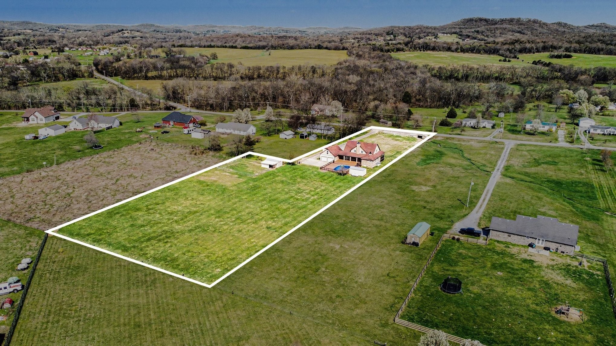 863 Rock Springs Road Castalian Springs, TN 37031 - Photo 3 of 36 an aerial view of a football ground