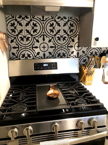 a close up of a stove