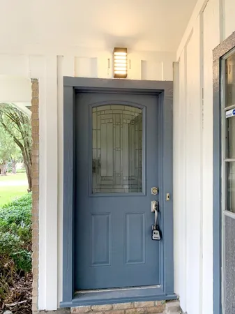 a view of front door of house