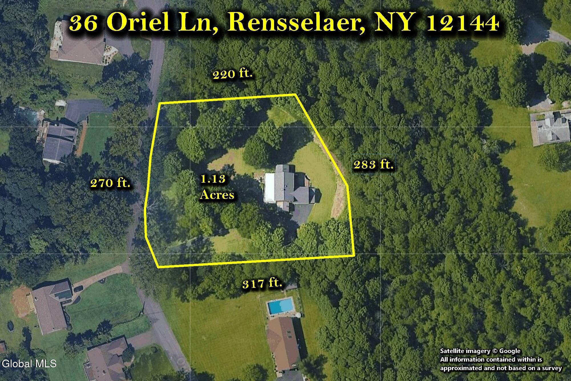 36 Oriel Lane Rensselaer, NY 12144 - Photo 30 of 30 Property Line Overlay
