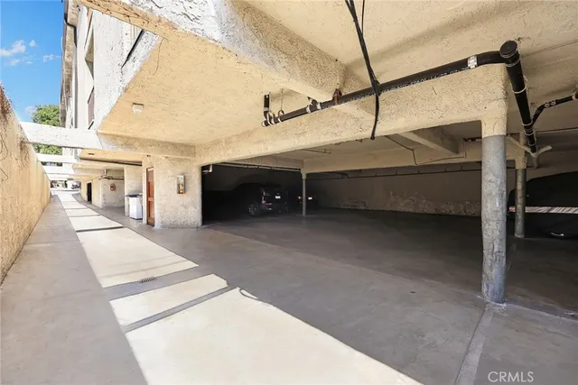 a view of a hallway with staircase