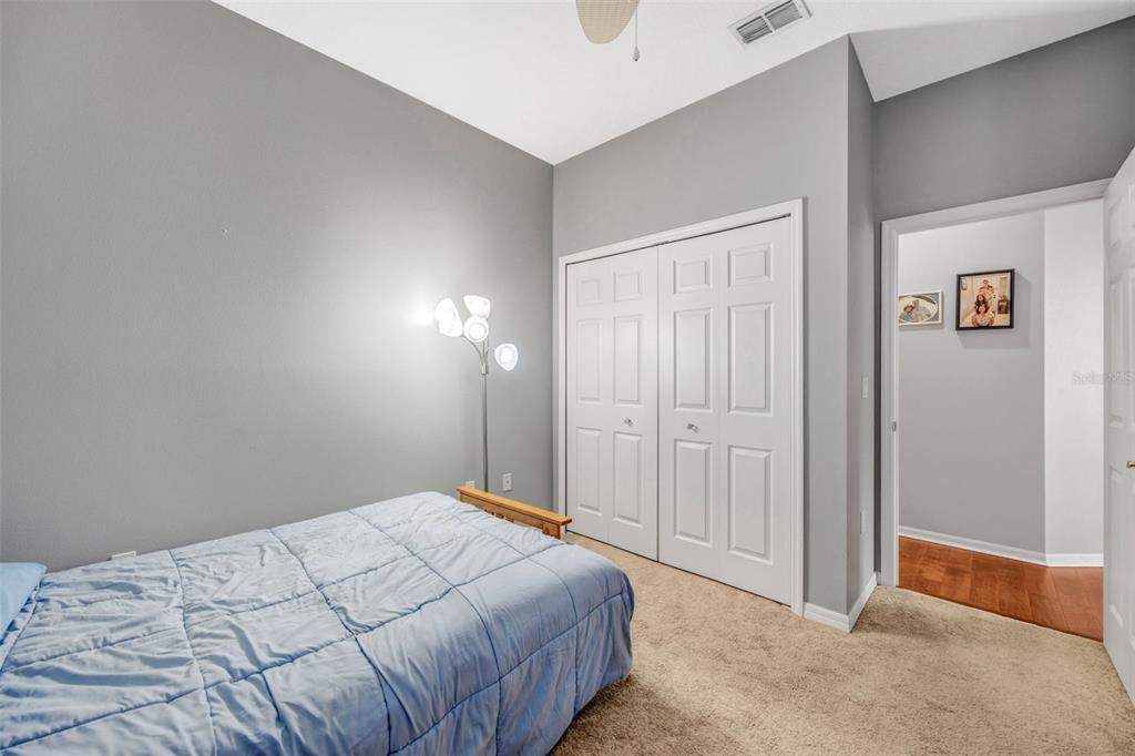 20804 Eustis Road Land O Lakes, FL 34637 - Photo 25 of 65 a bedroom with a bed and painting on the wall