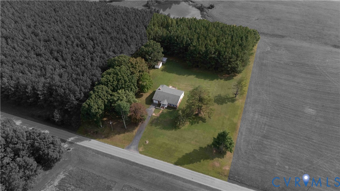 288 Daniel Road Blackstone, VA 23824 - Photo 3 of 38 Aerial view of sparsely populated area with a heav