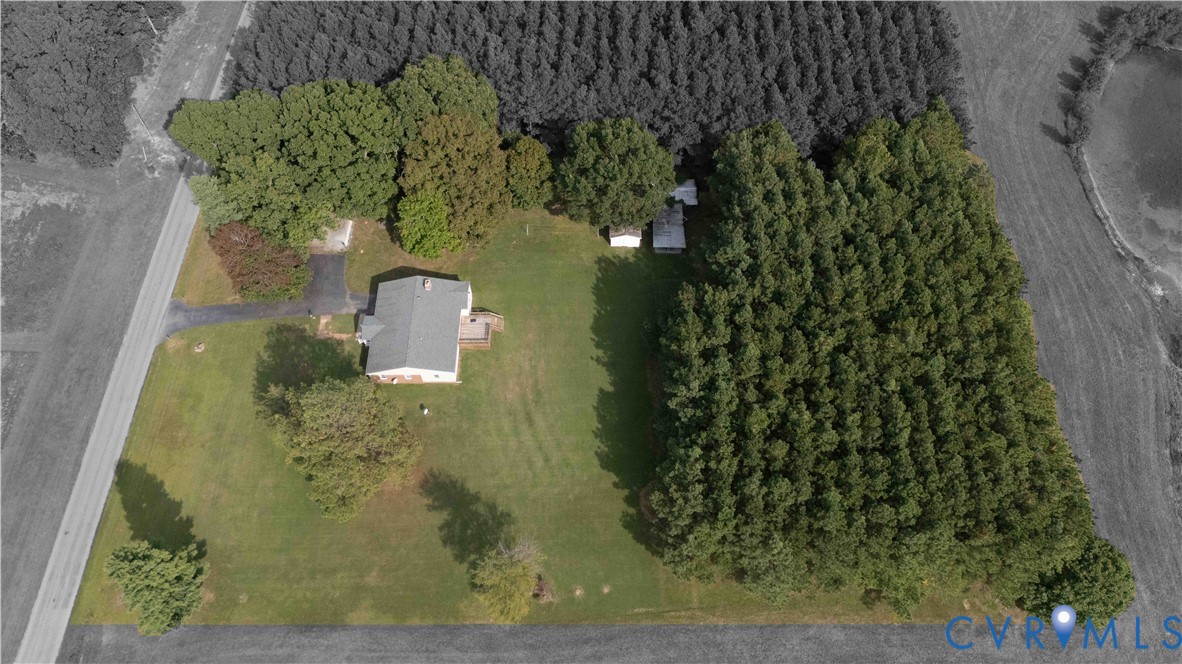 288 Daniel Road Blackstone, VA 23824 - Photo 34 of 38 Aerial view of property's location with rural land