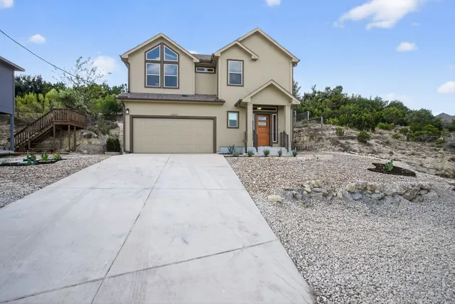 an aerial view of multiple house