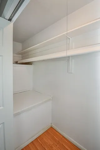 a view of a room with empty racks