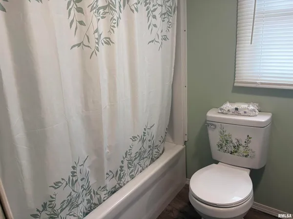 a white toilet sitting next to a shower curtain