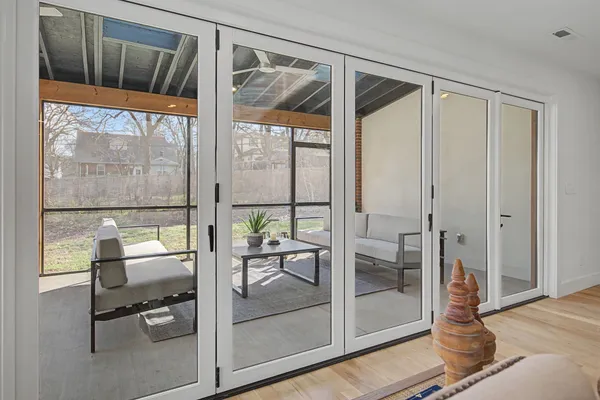 a room with window