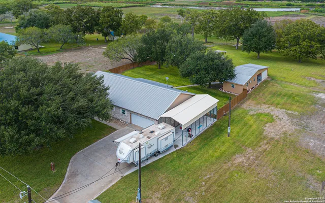 a house view with a garden space