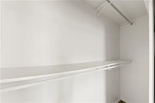 a close up view of racks on the wall