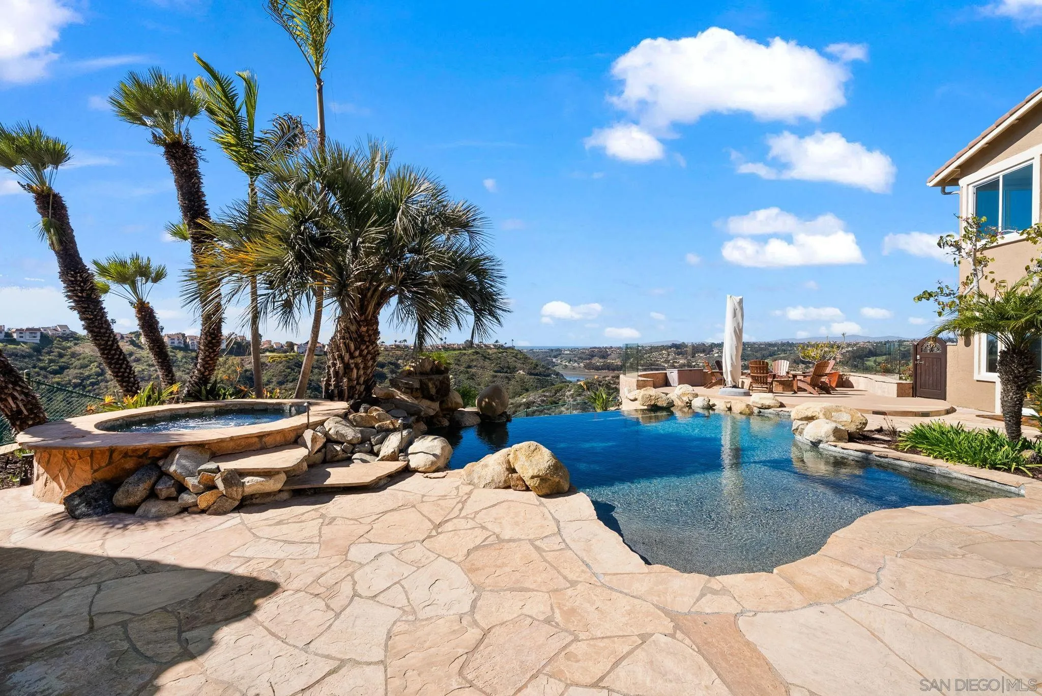 1786 Swallowtail Road Encinitas, CA 92024 - Photo 34 of 46 a view of swimming pool with outdoor seating and plants