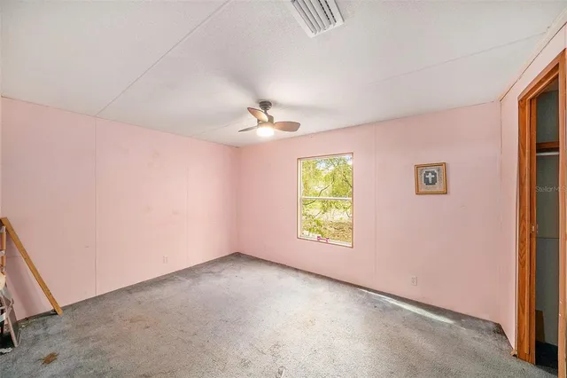 an empty room with a window