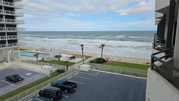 a view of a ocean from a balcony