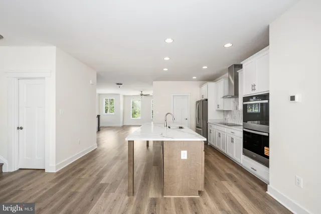 a view of a hallway with entryway