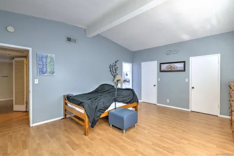 a room with furniture and a window