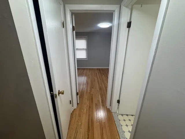 an entryway with a door