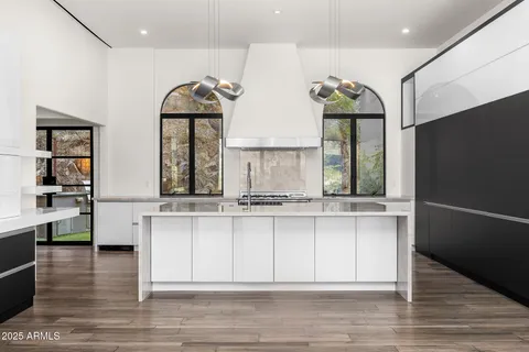 a view of a living room from a hallway