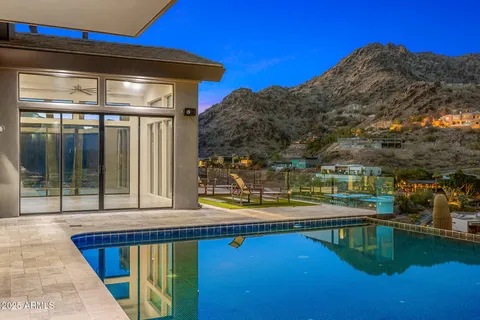 a view of a terrace with furniture