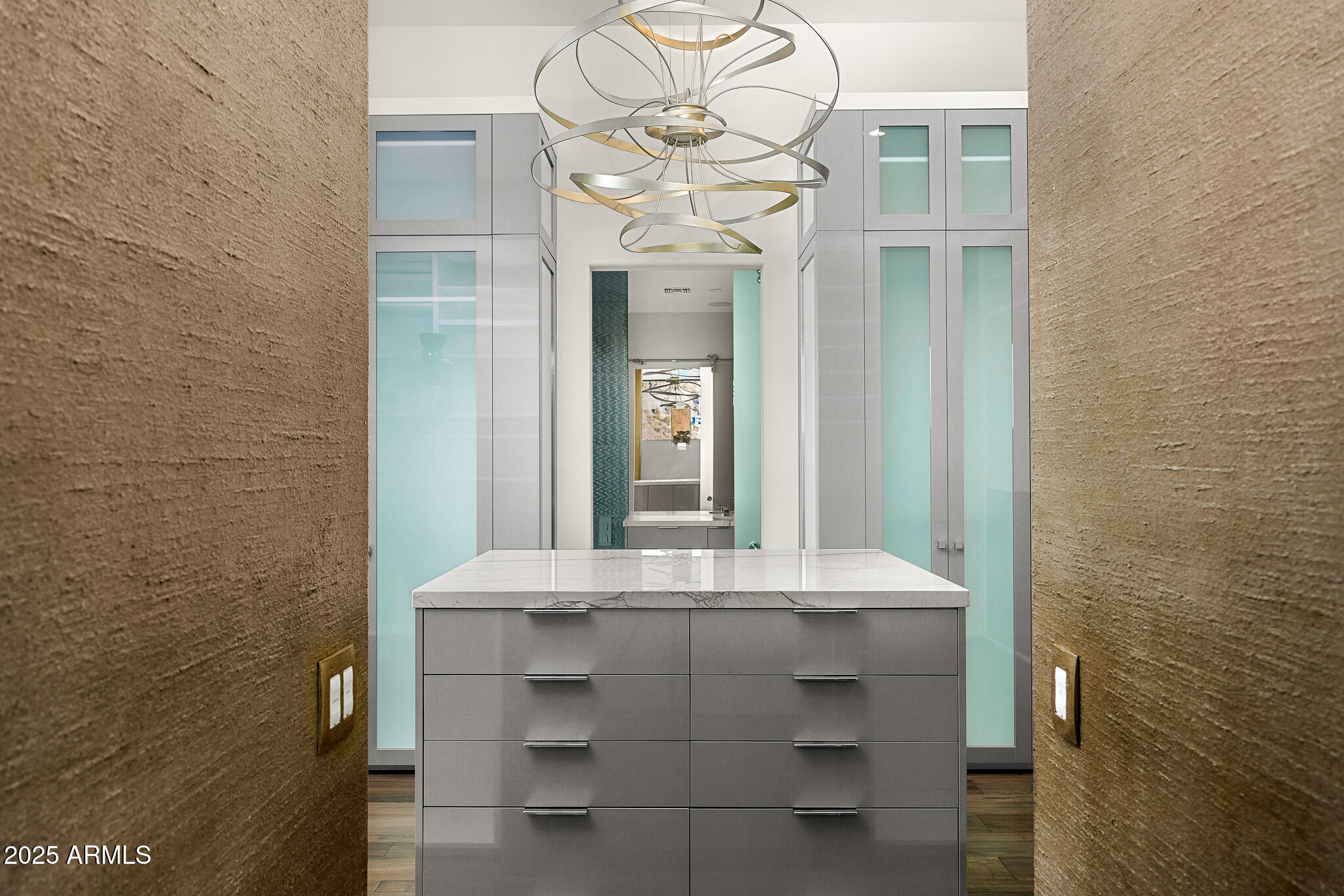 4129 East Sandy Mountain Road Paradise Valley, AZ 85253 - Photo 30 of 76 a bathroom with a sink a mirror and a shower