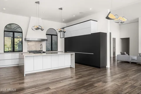 a view of a lake with a mountain in the background