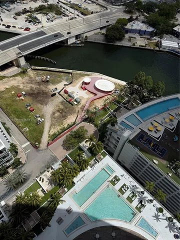 an aerial view of a an ocean view