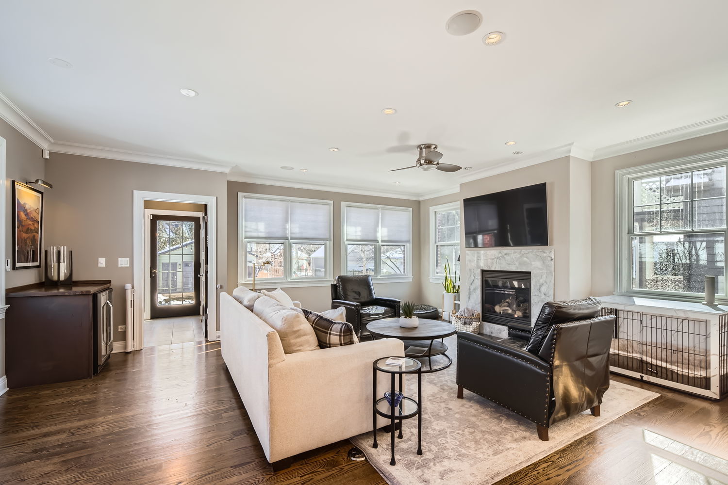83 North Cowley Road Riverside, IL 60546 - Photo 12 of 36 a living room with furniture and a fireplace