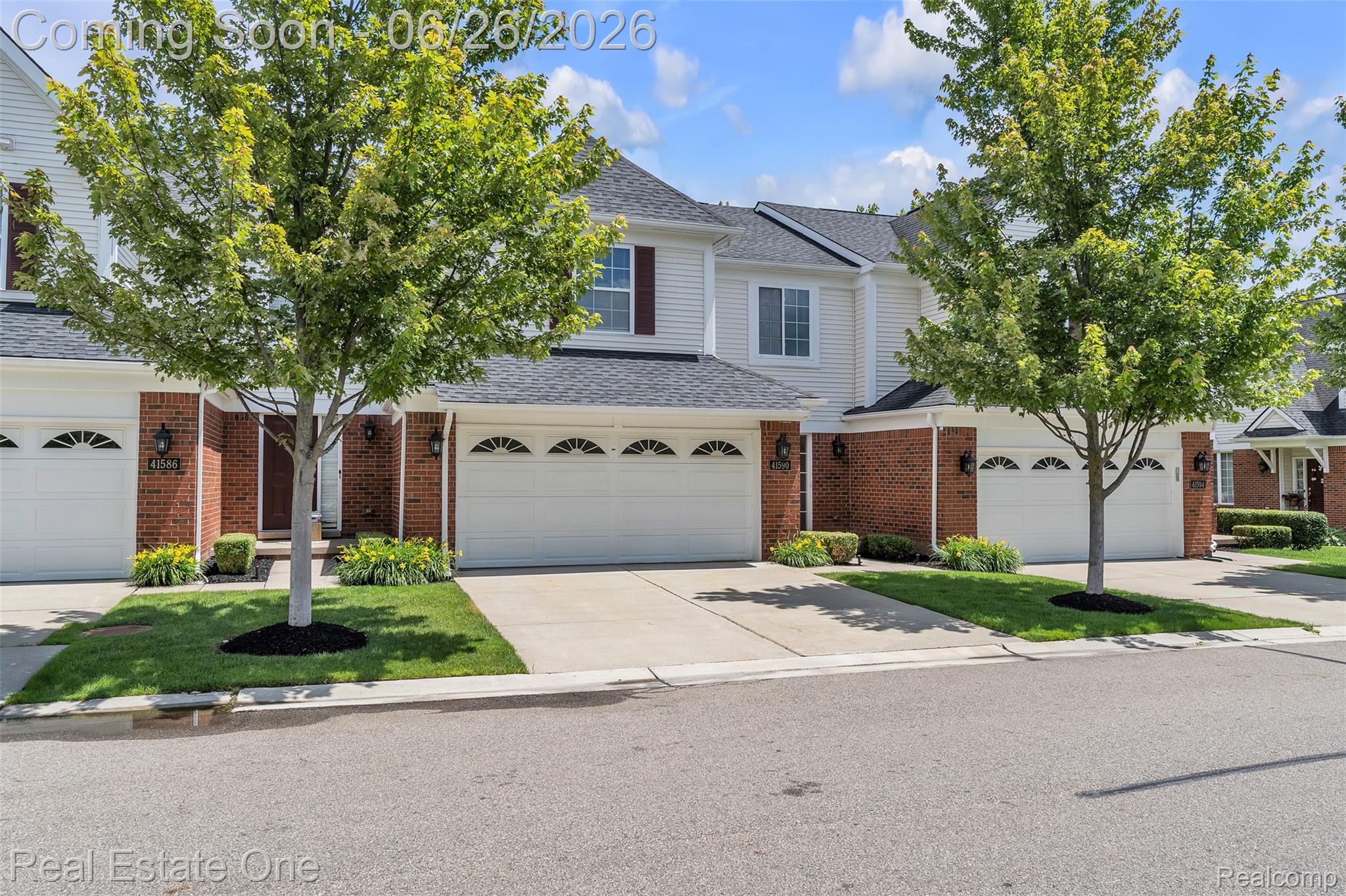 41590 Mitchell Road Novi, MI 48377 - Photo 39 of 45 Exterior featuring white siding and red brick accents