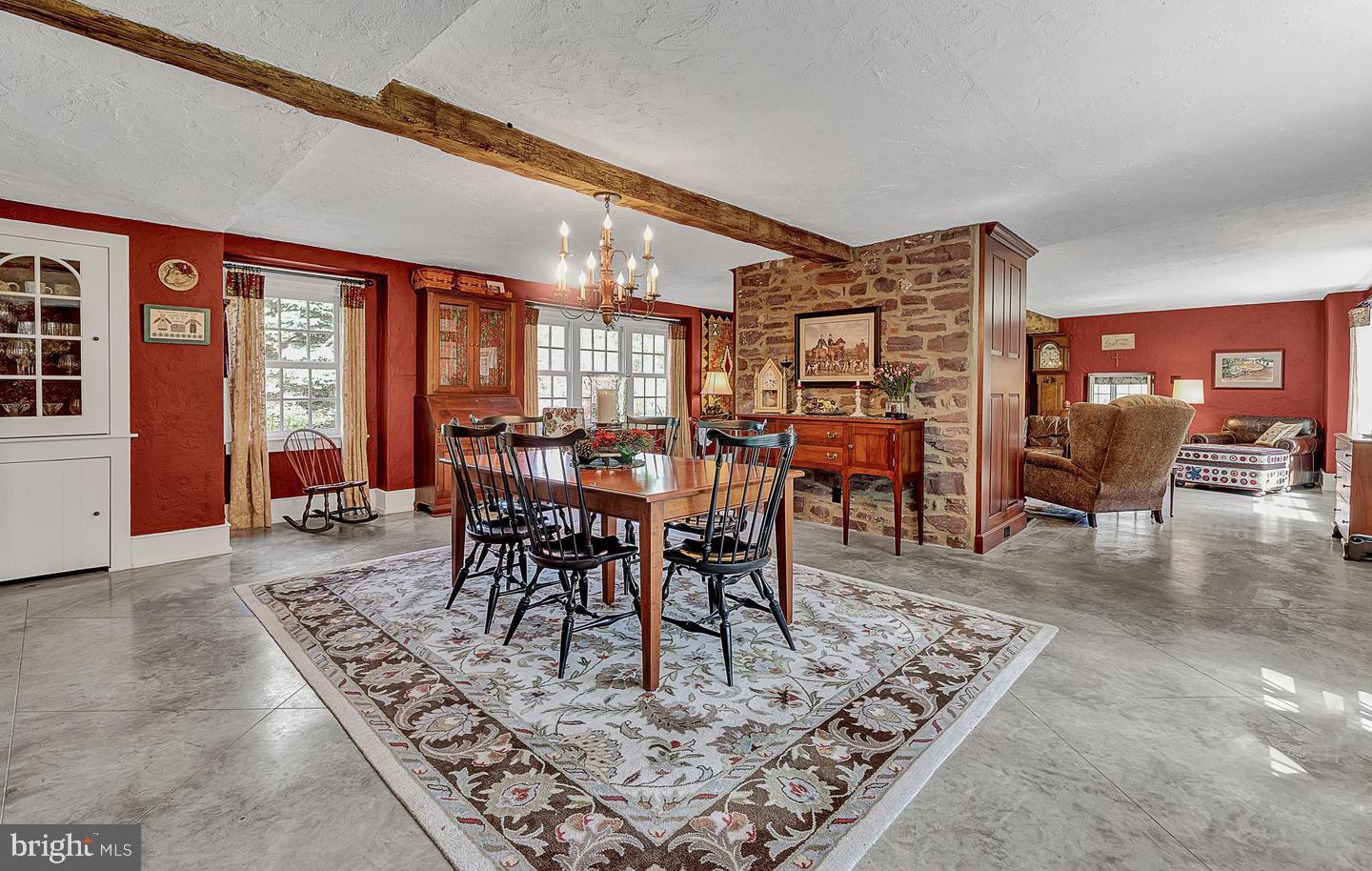 512 Swedesford Road Ambler, PA 19002 - Photo 4 of 27 Dining Room With Original Beam & Heated Flooring