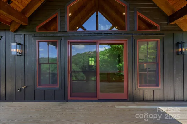 a view of a door of the house