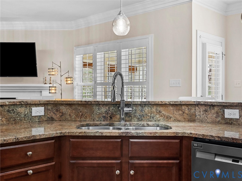 1555 Rocky Ford Road Powhatan, VA 23139 - Photo 23 of 80 a kitchen with stainless steel appliances granite countertop a sink and a granite counter tops