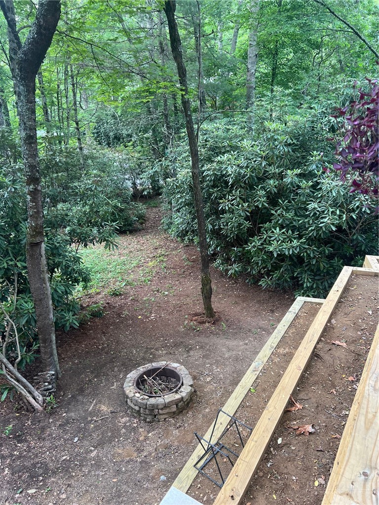 73 Laurel Road Newland, NC 28657 - Photo 4 of 9 a view of a backyard with plants and trees