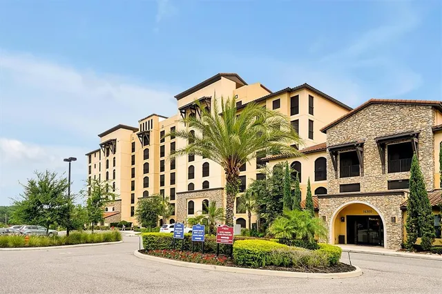 a front view of a building