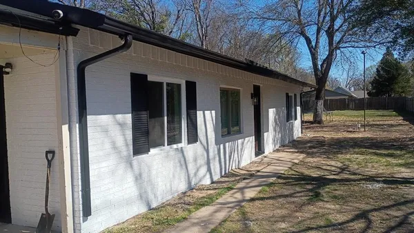 a view of a house with a outdoor space