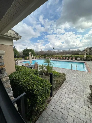 a view of a lake with outdoor space