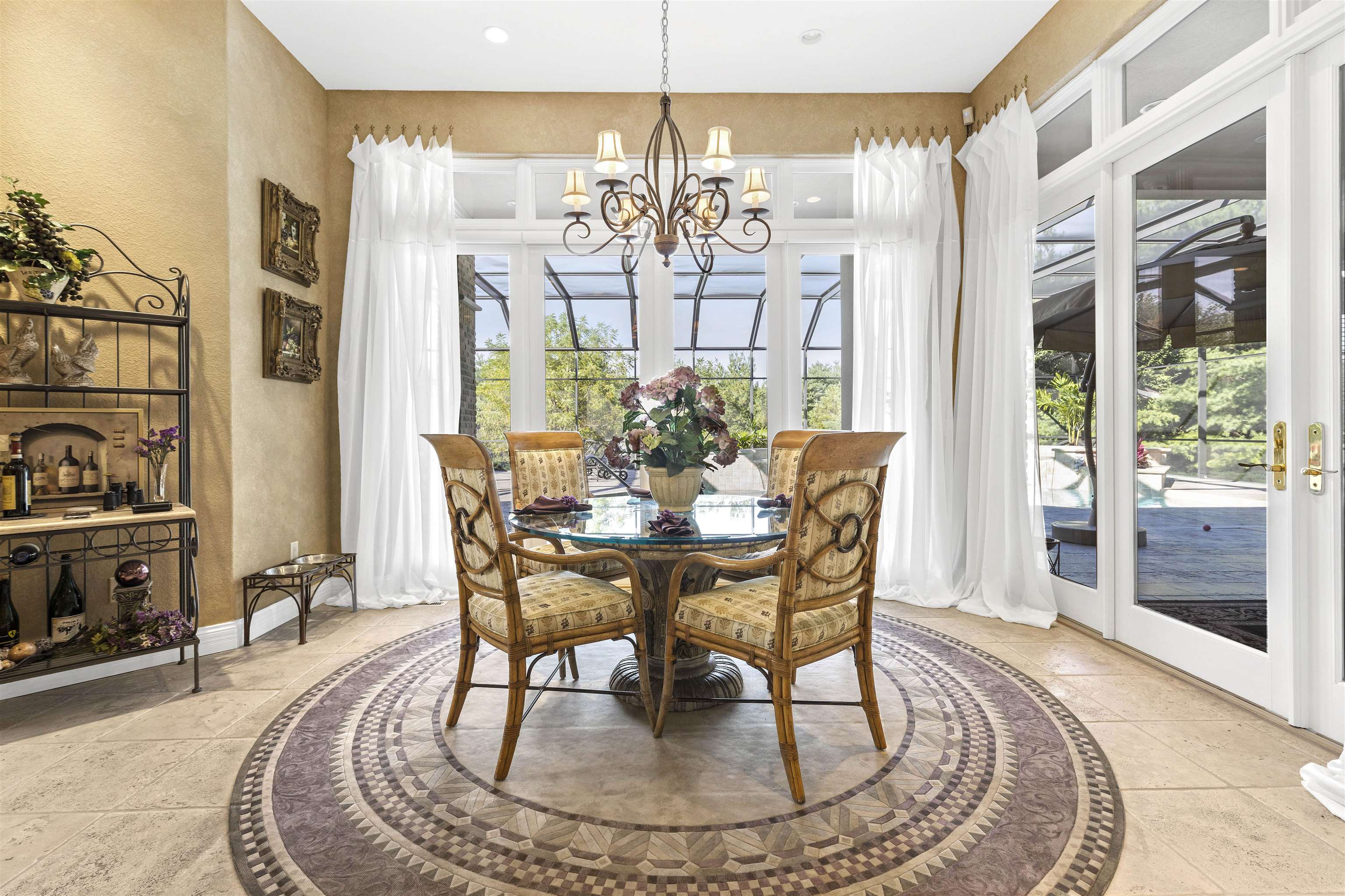 17278 Laube Road Davis, IL 61019 - Photo 15 of 97 a view of a dining room with furniture a chandelier and wooden floor