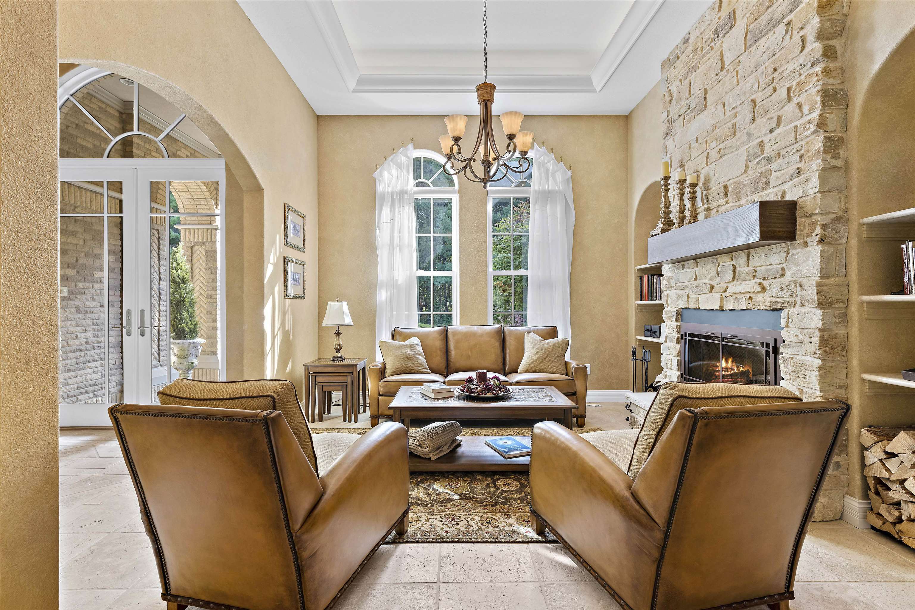 17278 Laube Road Davis, IL 61019 - Photo 5 of 97 a living room with furniture and a fireplace