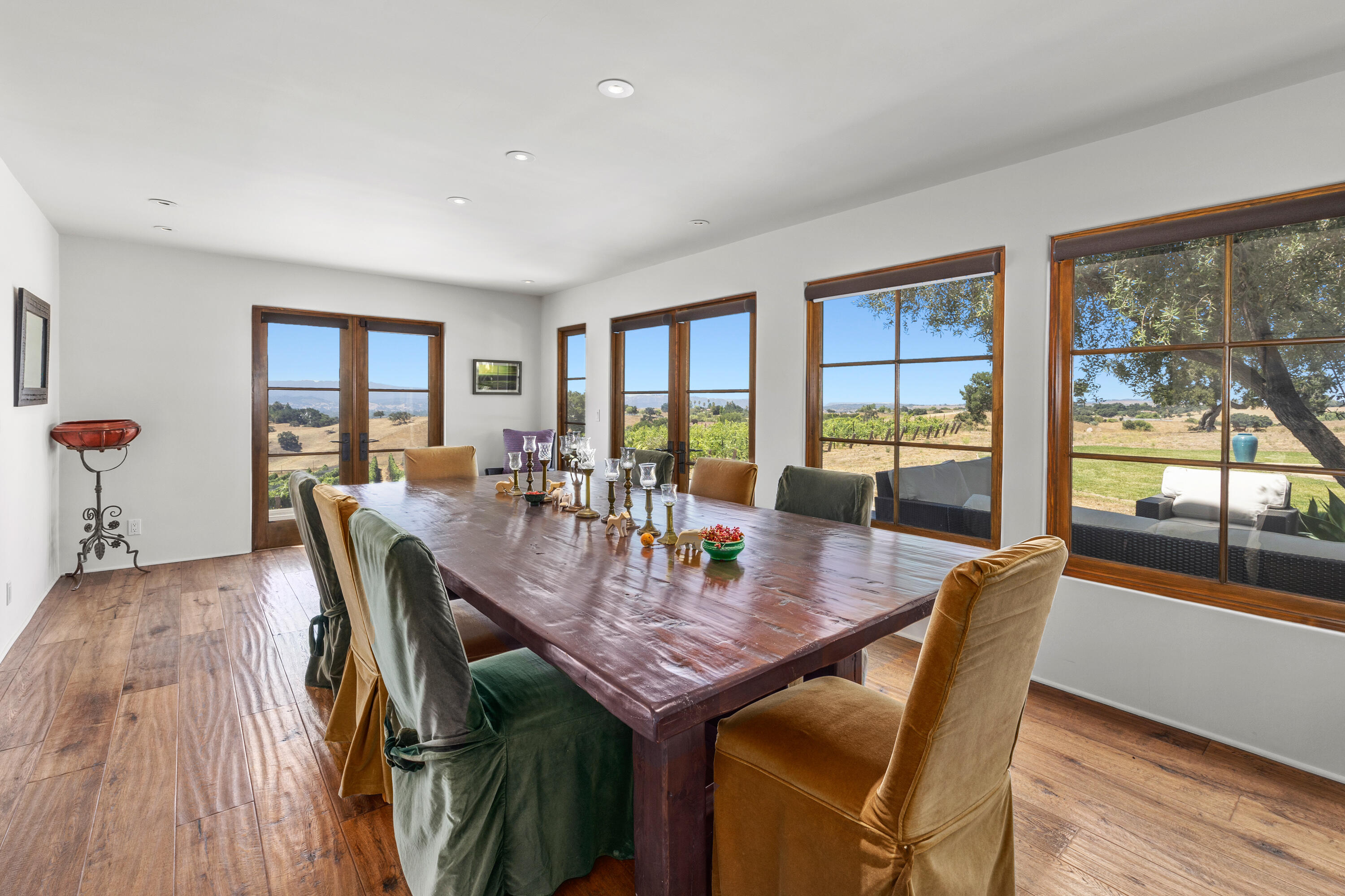 3001 Long Valley Road Santa Ynez, CA 93460 - Photo 17 of 52 a view of a dining room with furniture and window