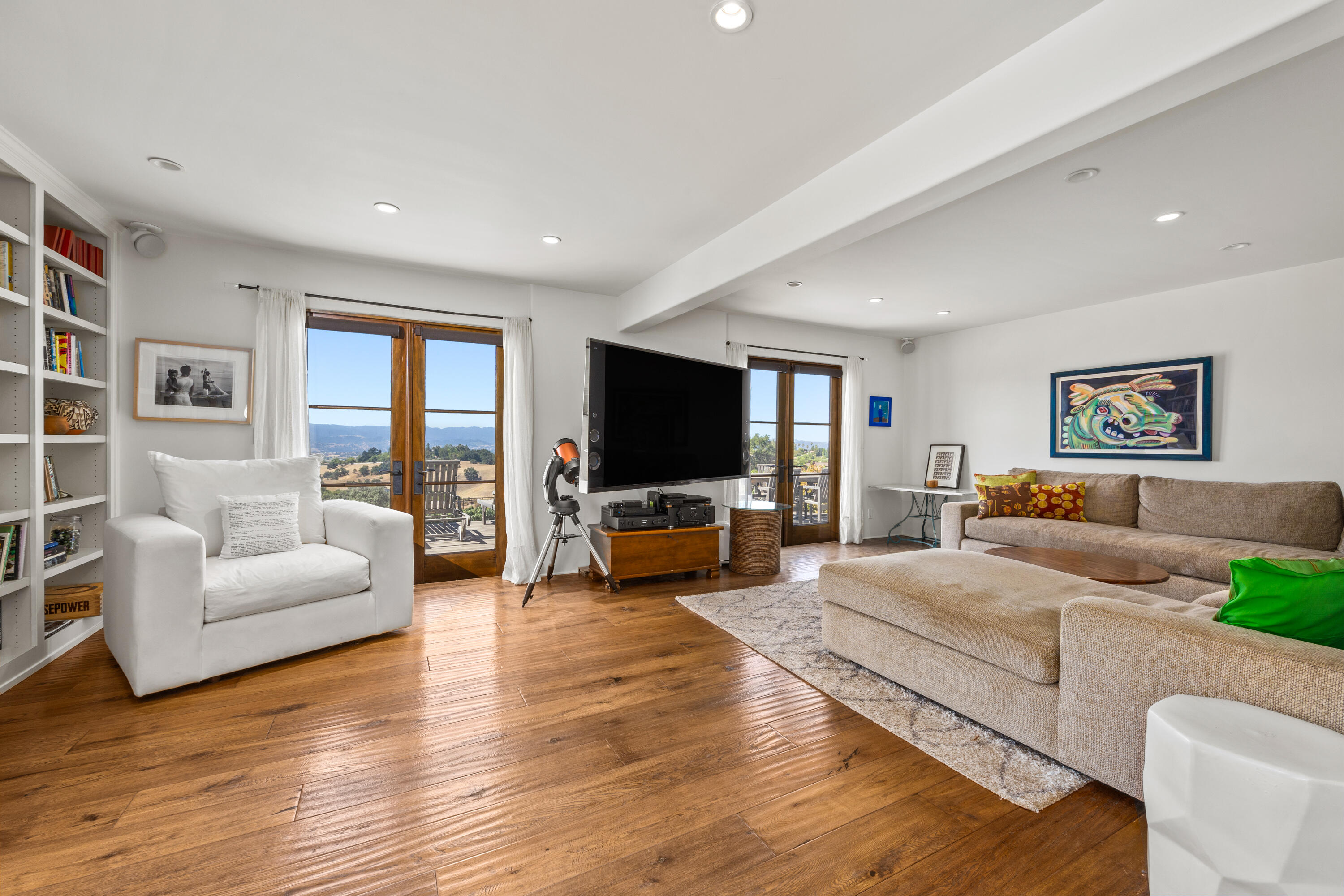 3001 Long Valley Road Santa Ynez, CA 93460 - Photo 18 of 52 a living room with furniture and a flat screen tv
