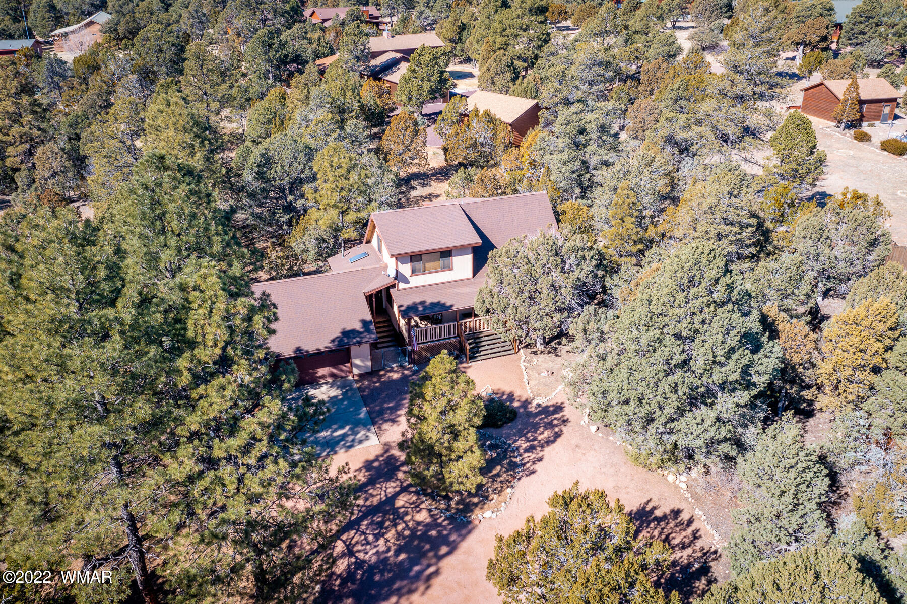 2840 Lodgepole Road Overgaard, AZ 85933 - Photo 23 of 30 an aerial view of house with yard and mountain view in back