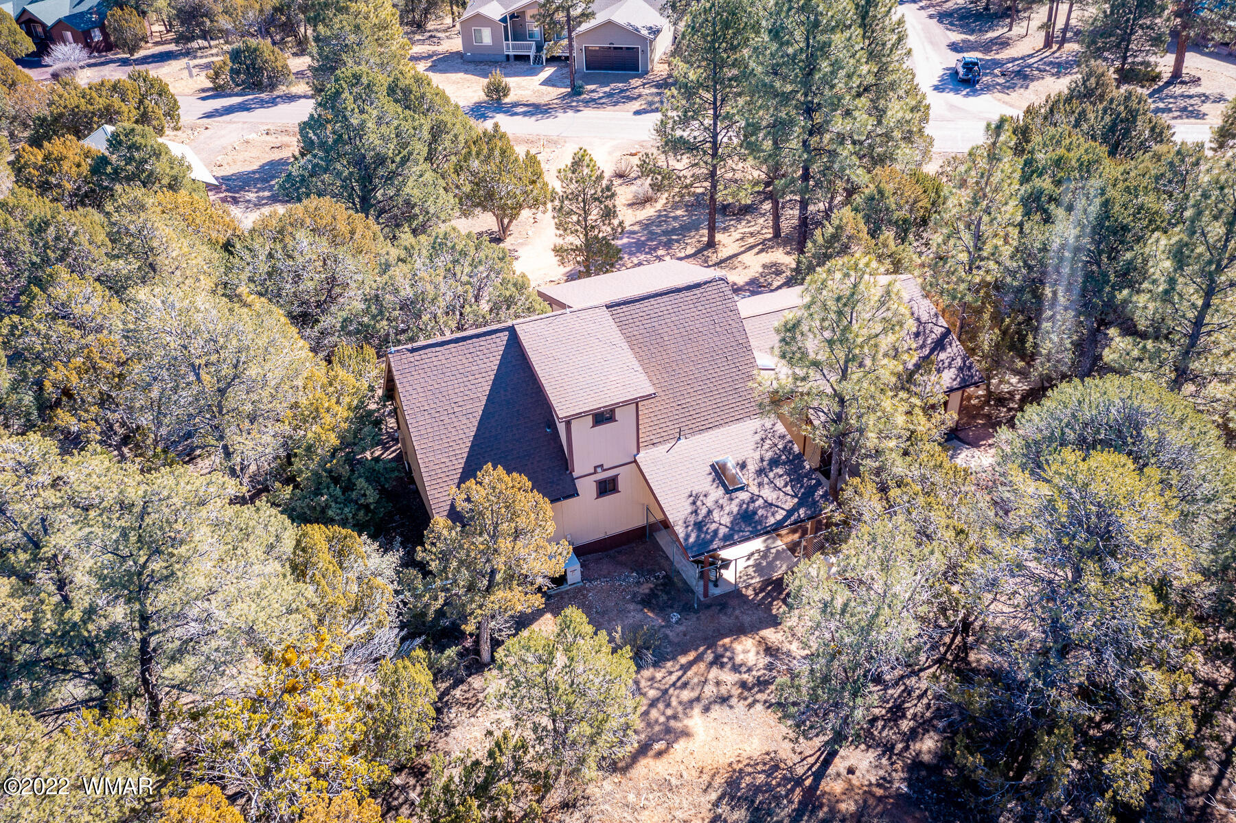 2840 Lodgepole Road Overgaard, AZ 85933 - Photo 25 of 30 an aerial view of house with yard and mountain view in back
