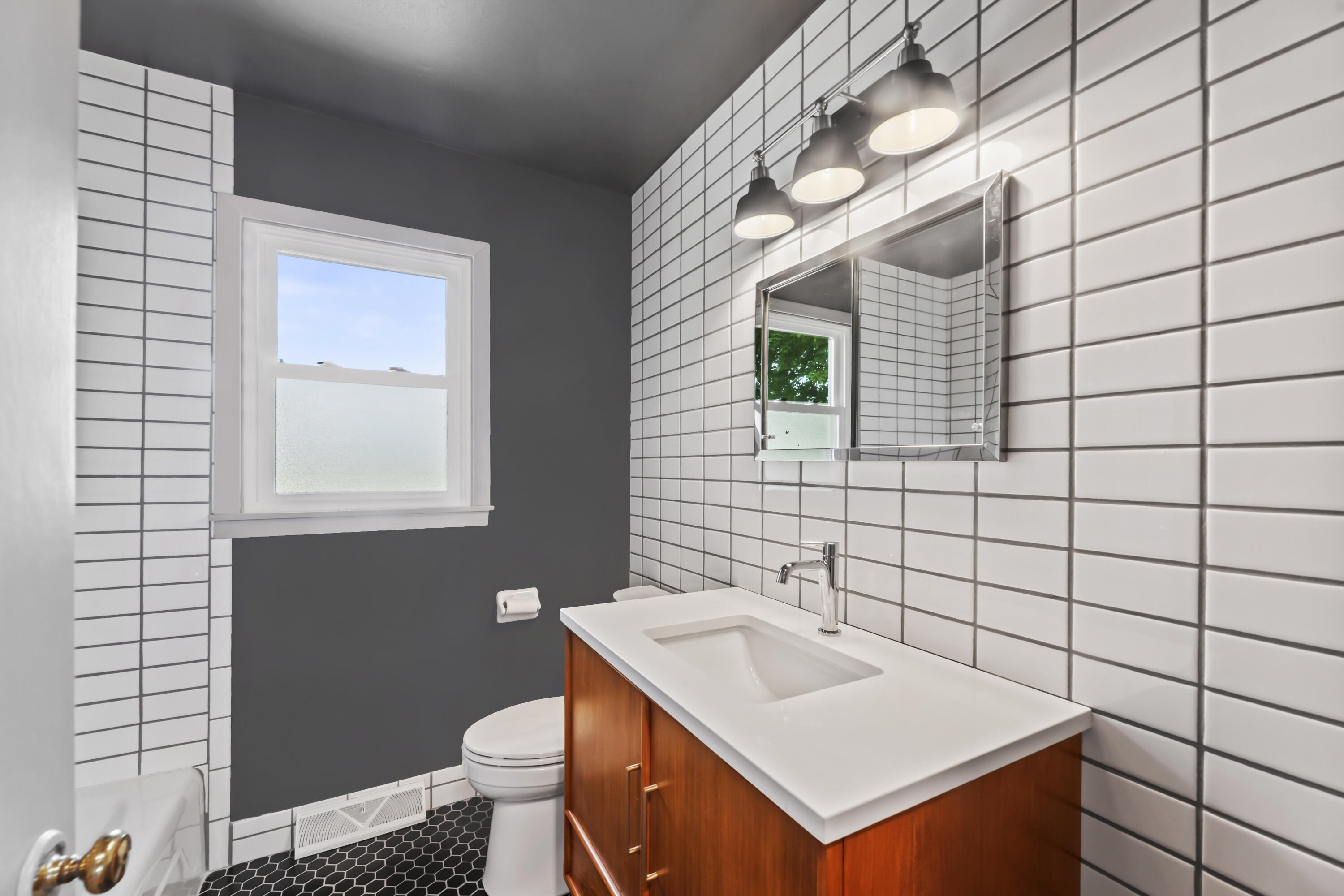 W196 County Rd CW Ixonia, WI 53036 - Photo 12 of 24 Beautiful Tile Work & New Vanity