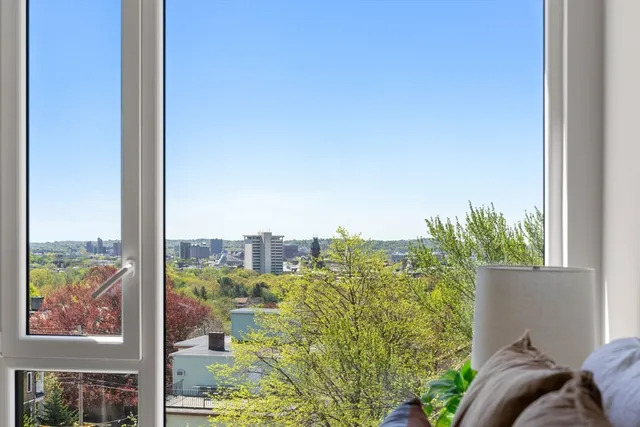 a view of a city from a window